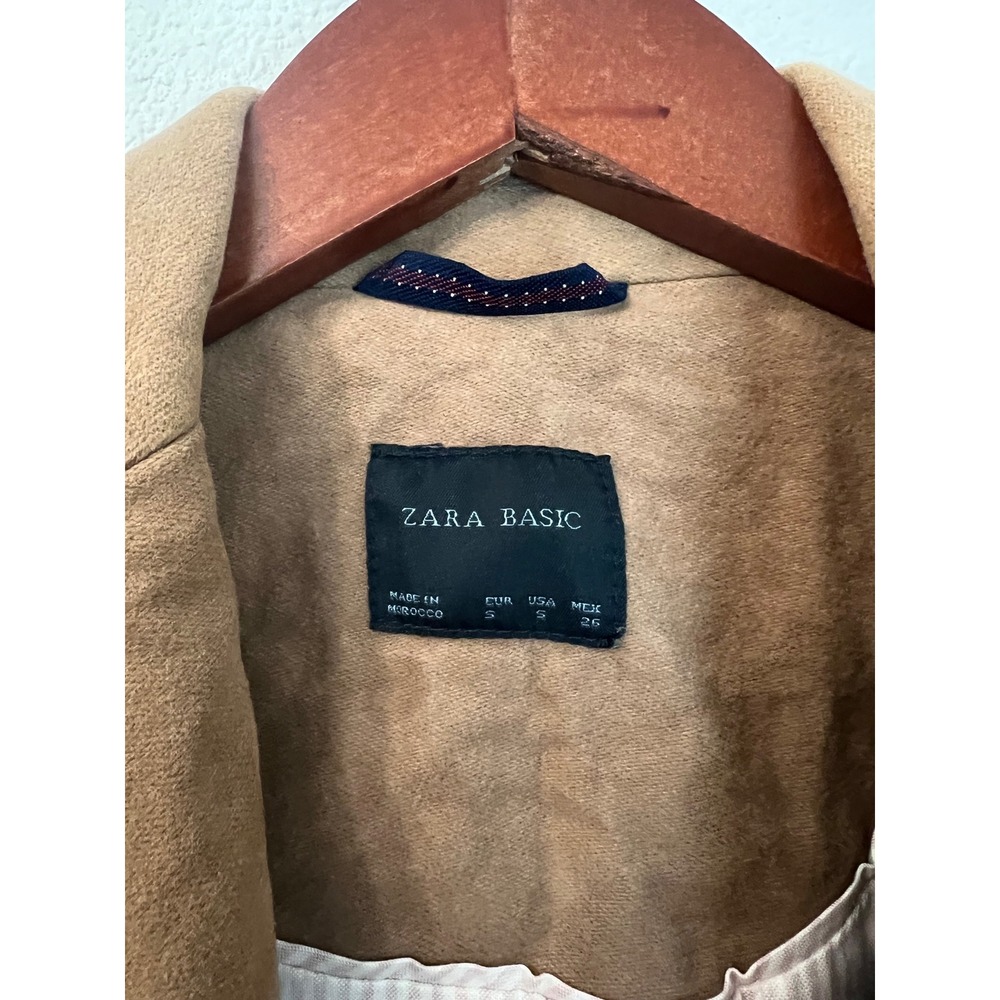 Zara Basic Brown Blazer Jacket S Small Fitted Cas… - image 2